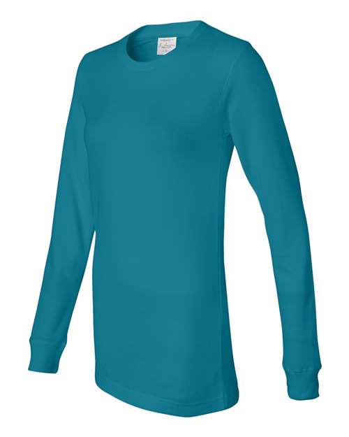 J. America - Women's Cortney Long Sleeve Thermal T-Shirt - 8234