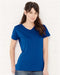 LAT - Women's V-Neck Fine Jersey Tee - 3507