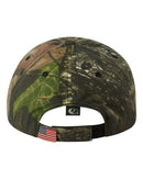 Outdoor Cap - Camo with Flag Sandwich Visor Cap - USA350