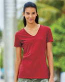 Fruit of the Loom - HD Cotton Women's V-Neck T-Shirt - L39VR