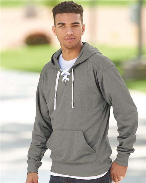 J. America - Sport Lace Polyester Fleece Hooded Sweatshirt - 8833