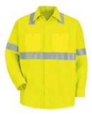 Red Kap - High Visibility Safety Long Sleeve Work Shirt - SS14HV