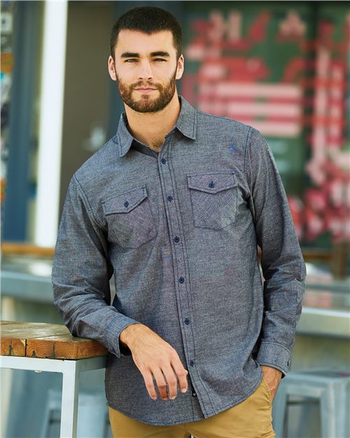 J. America - Chambray Long Sleeve Shirt - 8255