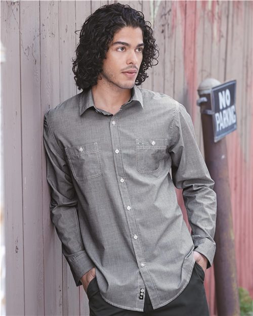 Burnside - Mini-Check Long Sleeve Shirt - 8257