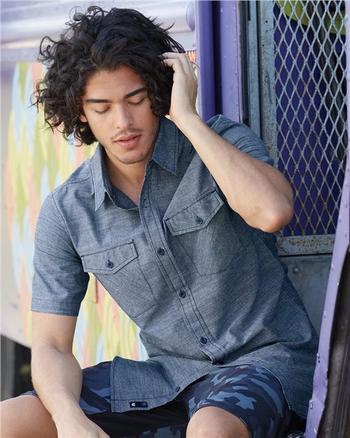 Burnside - Chambray Short Sleeve Shirt - 9255