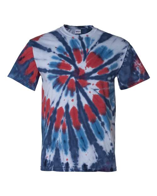 Dyenomite - Multi-Color Cut-Spiral Short Sleeve T-Shirt - 200T2