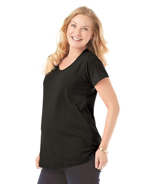 LAT - Women's Maternity Scoop Neck Fine Jersey Tee - 3509