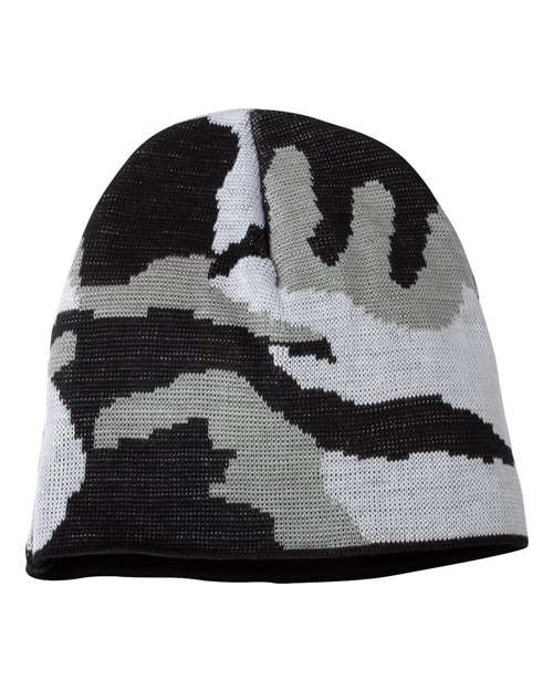 Bayside - USA-Made Camouflage Knit Beanie - 3820