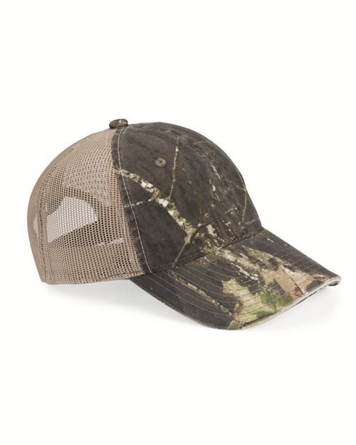 Outdoor Cap - Washed Brushed Mesh-Back Camo Cap - CGWM301