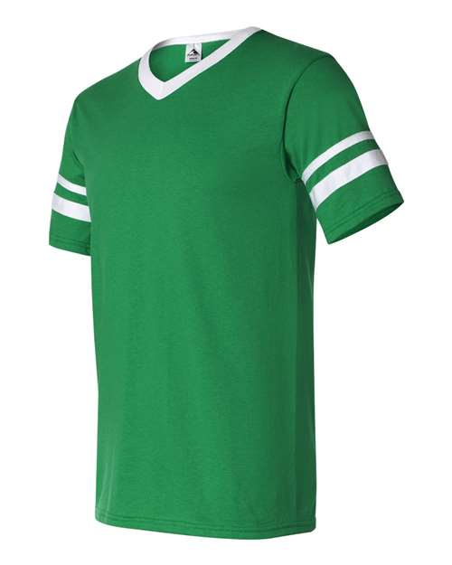 Augusta Sportswear - V-Neck Jersey with Striped Sleeves - 360