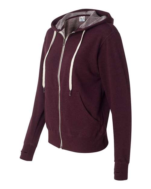 Independent Trading Co. - Unisex Heathered French Terry Full-Zip Hooded Sweatshirt - PRM90HTZ