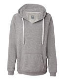 J. America - Women's Sueded V-Neck Hooded Sweatshirt - 8836