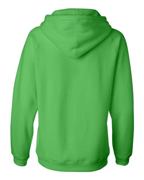 J. America - Women's Sueded V-Neck Hooded Sweatshirt - 8836