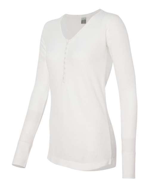 J. America - Women's Thermal Henley - 8252