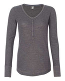 J. America - Women's Thermal Henley - 8252