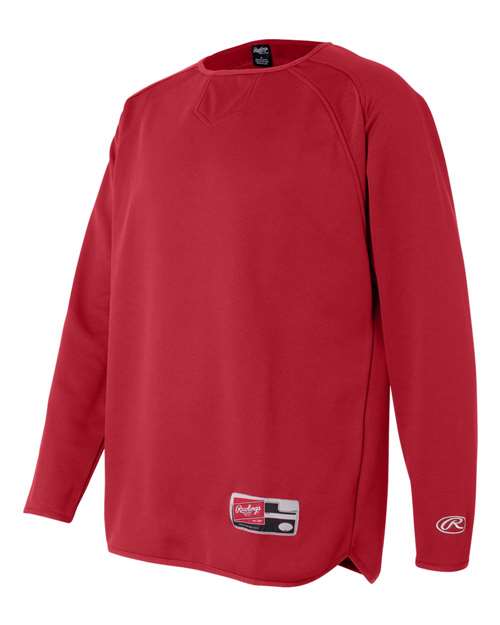 Rawlings - Flatback Mesh Fleece Long Sleeve Pullover - 9705