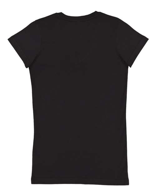 LAT - Junior Fit V-Neck Fine Jersey Tee - 3607