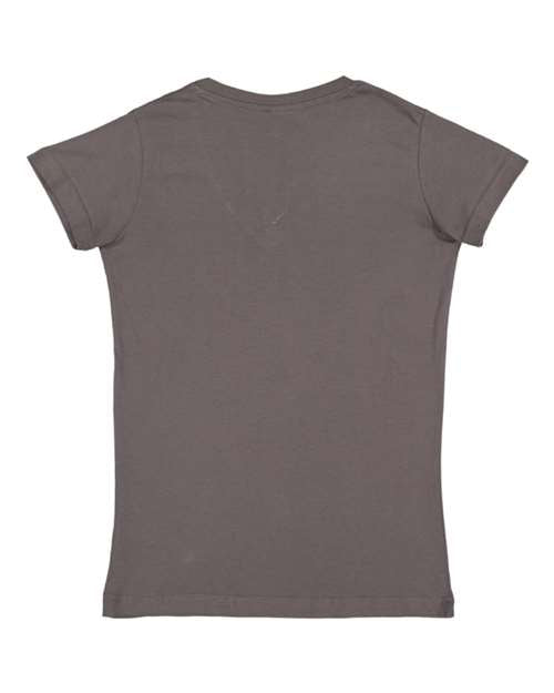 LAT - Junior Fit V-Neck Fine Jersey Tee - 3607