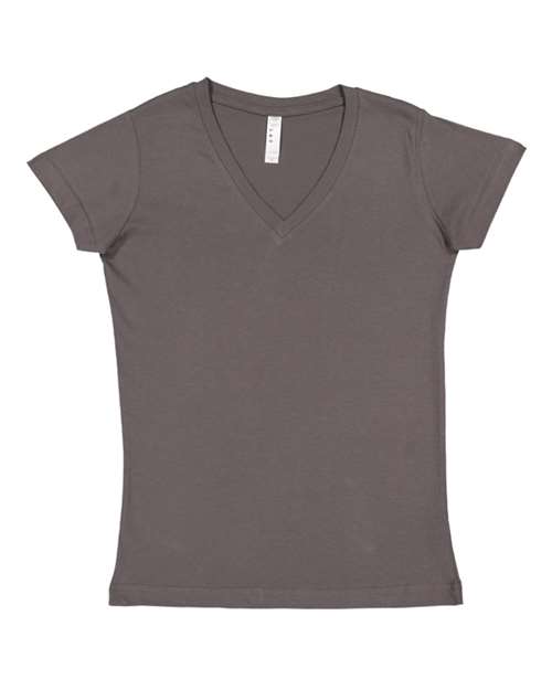 LAT - Junior Fit V-Neck Fine Jersey Tee - 3607