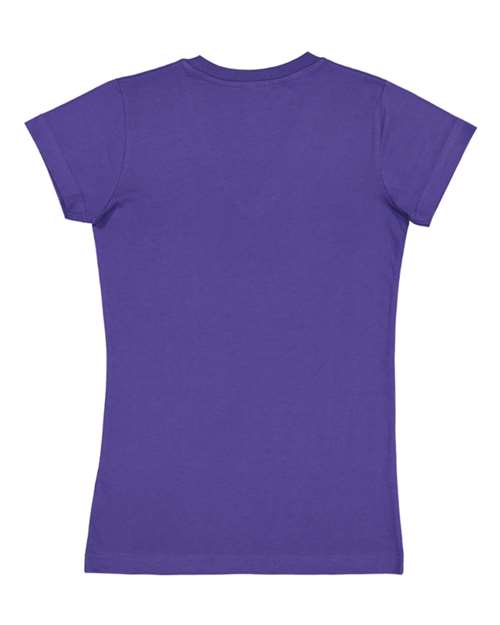 LAT - Junior Fit V-Neck Fine Jersey Tee - 3607