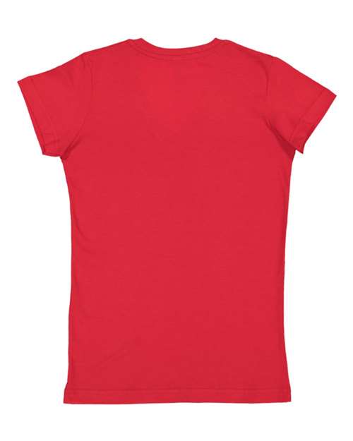 LAT - Junior Fit V-Neck Fine Jersey Tee - 3607