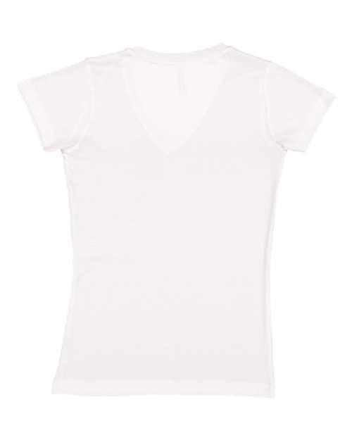 LAT - Junior Fit V-Neck Fine Jersey Tee - 3607