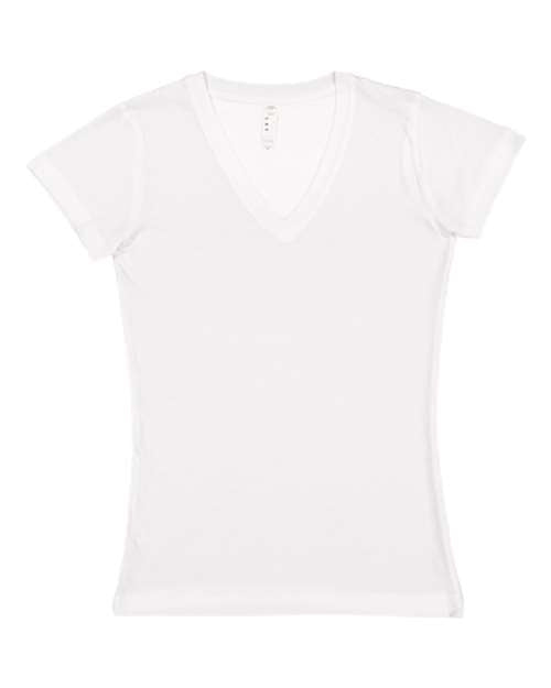 LAT - Junior Fit V-Neck Fine Jersey Tee - 3607