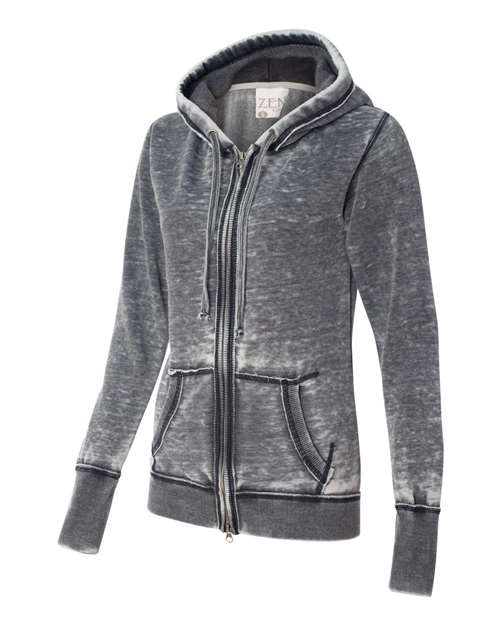 J. America - Women's Zen Fleece Full-Zip Hooded Sweatshirt - 8913