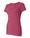 J. America - Women's V-Neck Slub T-Shirt - 8169