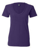 J. America - Women's V-Neck Slub T-Shirt - 8169