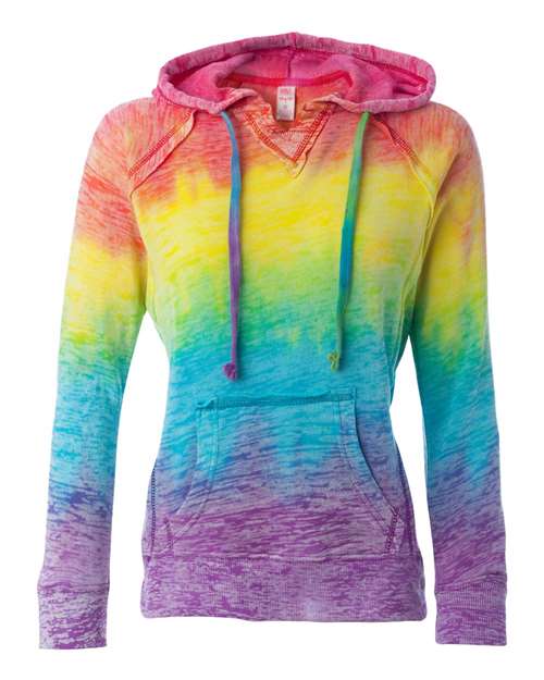 MV Sport - Women’s Courtney Burnout V-Notch Hooded Sweatshirt - W1162