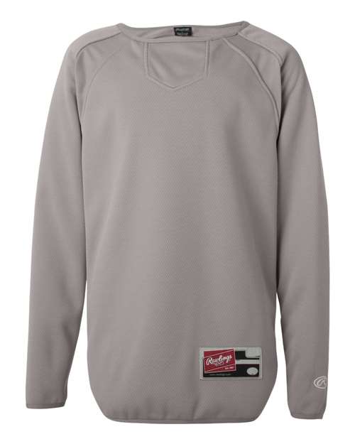 Rawlings - Youth Flatback Mesh Fleece Long Sleeve Pullover - 6705