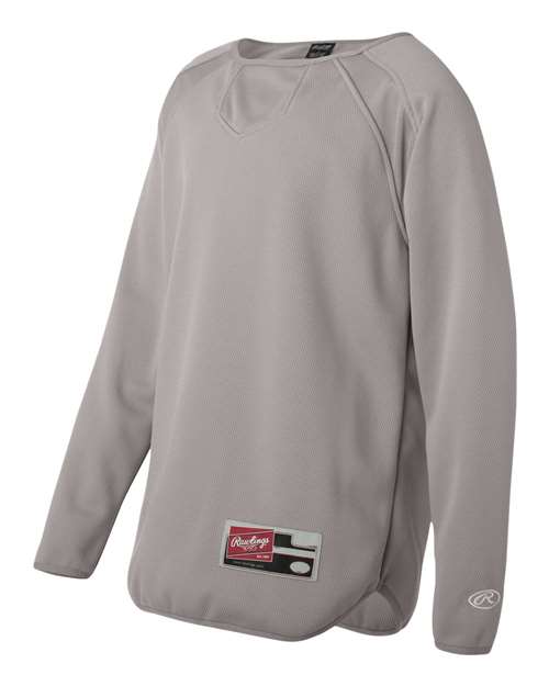 Rawlings - Youth Flatback Mesh Fleece Long Sleeve Pullover - 6705