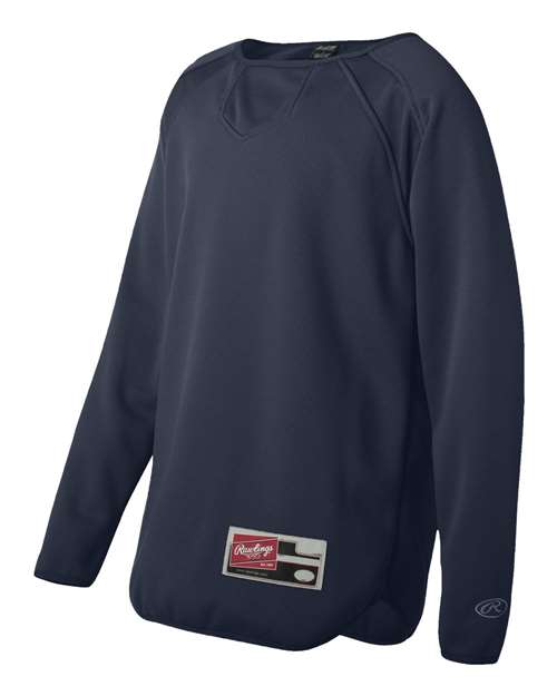 Rawlings - Youth Flatback Mesh Fleece Long Sleeve Pullover - 6705