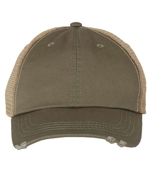 Mega Cap - Frayed-Bill Twill Cap - 6887