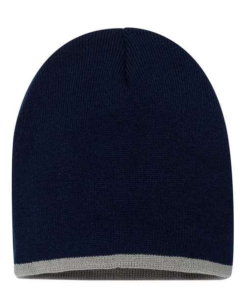 Sportsman - 8" Bottom-Striped Knit Beanie - SP09