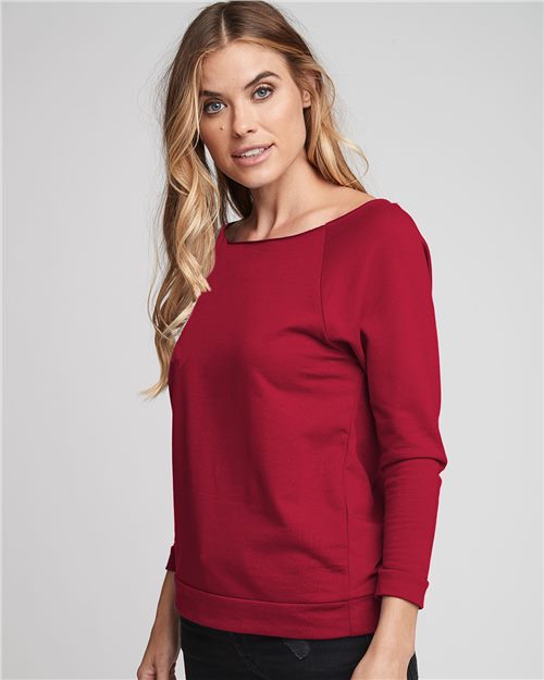 Next Level - Women's Terry Raw Edge Three-Quarter Sleeve Raglan - 6951