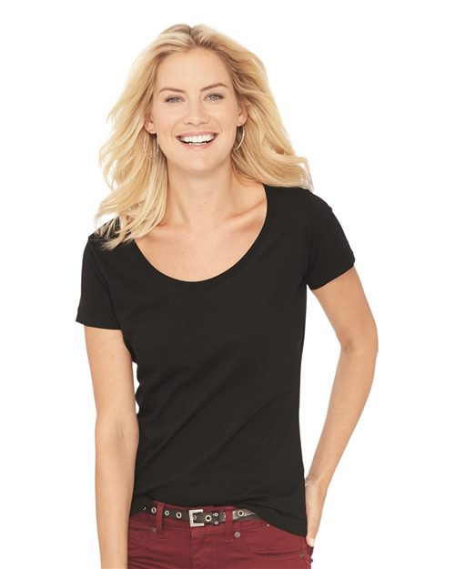 LAT - Women's Scoop Neck Fine Jersey Tee - 3504