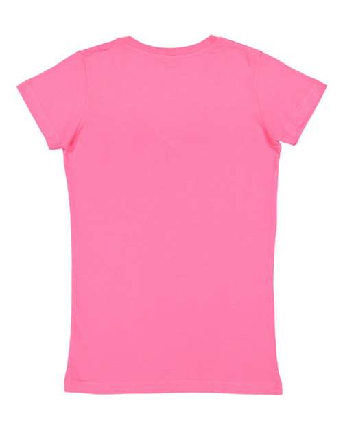 LAT - Junior Fit V-Neck Fine Jersey Tee - 3607