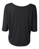 BELLA + CANVAS - Women's Flowy Boxy Half-Sleeve V-Neck Tee - 8825