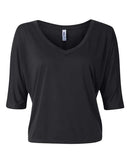 BELLA + CANVAS - Women's Flowy Boxy Half-Sleeve V-Neck Tee - 8825