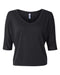 BELLA + CANVAS - Women's Flowy Boxy Half-Sleeve V-Neck Tee - 8825