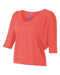 BELLA + CANVAS - Women's Flowy Boxy Half-Sleeve V-Neck Tee - 8825