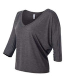 BELLA + CANVAS - Women's Flowy Boxy Half-Sleeve V-Neck Tee - 8825