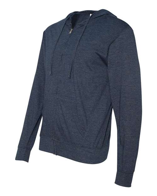 Independent Trading Co. - Lightweight Jersey Full-Zip Hooded T-Shirt - SS150JZ