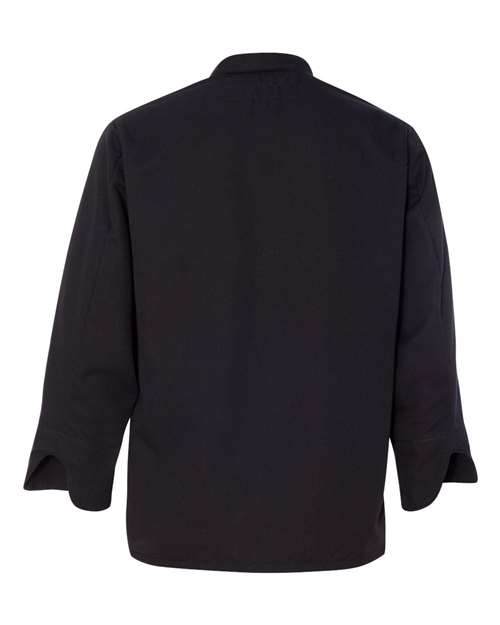 Chef Designs - Black Knot Button Chef Coat - 0427