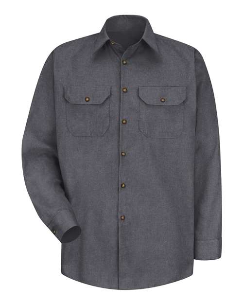 Red Kap - Heathered Poplin Long Sleeve Shirt - SH10