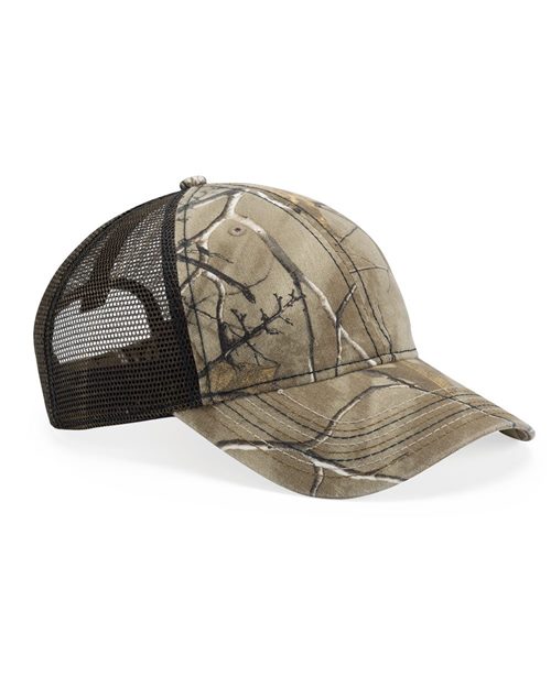 Outdoor Cap - Mesh-Back Camo with Flag Undervisor Cap - CWF310