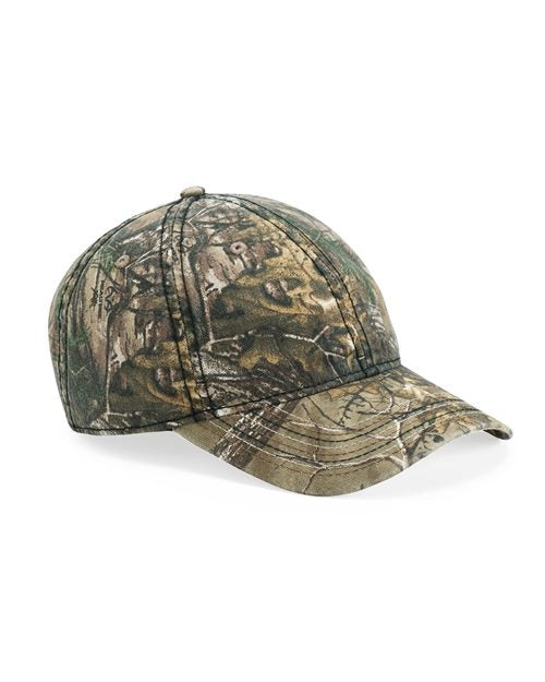 Outdoor Cap - Camo Cap with American Flag Undervisor - CWF315