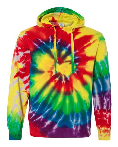 Dyenomite - Multi-Color Spiral Pullover Hooded Sweatshirt - 854MS